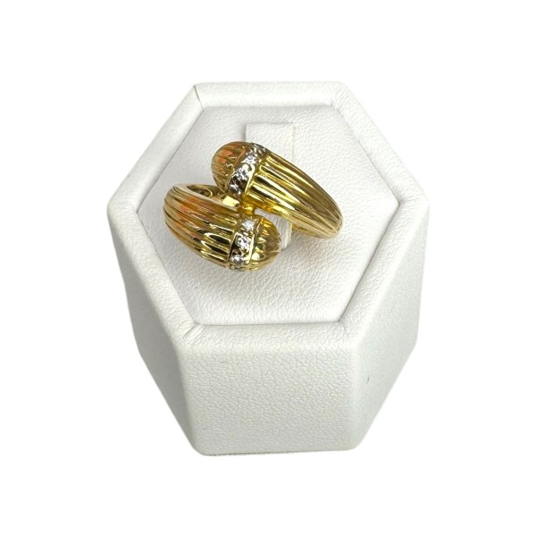 BAGUE CROISÉE DIAMANTS EN OR 18K