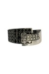 BAGUE GUY LAROCHE DIAMANTS BLANCS ET NOIRS EN OR 18K