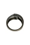 BAGUE GUY LAROCHE DIAMANTS BLANCS ET NOIRS EN OR 18K