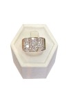 BAGUE JONC DIAMANTS TAILLE PRINCESSE  EN OR 18K