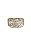 BAGUE JONC DIAMANTS TAILLE PRINCESSE  EN OR 18K