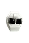 BAGUE PLATEAU COURBE ONYX ET DIAMANTS EN OR 18K