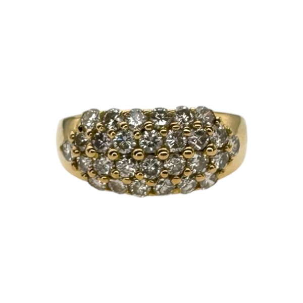 BAGUE JONC DIAMANTS POUR 1 CARAT EN OR 18K