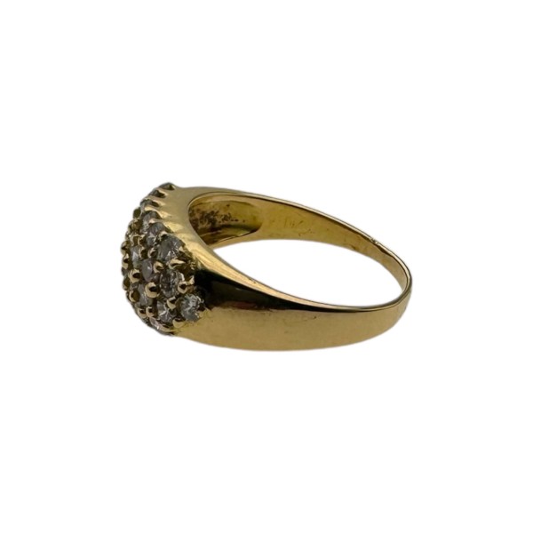 BAGUE JONC DIAMANTS POUR 1 CARAT EN OR 18K