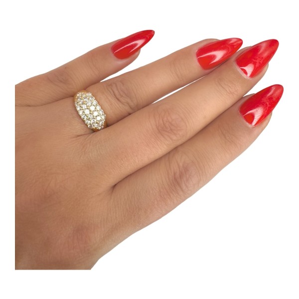 BAGUE JONC DIAMANTS POUR 1 CARAT EN OR 18K