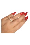 DEMI ALLIANCE DIAMANTS EN OR 18K