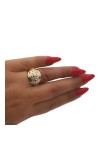 BAGUE GODRONS DIAMANTS EN OR 18K