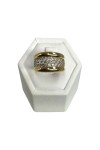 BAGUE JONC GODRONS DIAMANTS EN OR 18K