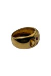 BAGUE JONC CITRINES ET RUBIS EN OR 18K