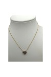 COLLIER PENDENTIF COEUR AVEC SA CHAINE DIAMANTS EN OR 18K