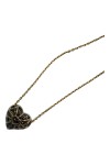 COLLIER PENDENTIF COEUR AVEC SA CHAINE DIAMANTS EN OR 18K