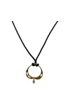 COLLIER PENDENTIF COEUR DIAMANT AVEC CORDONNET EN OR 18K