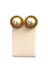 PAIRE DE CLIPS D'OREILLES PERLE DE MABÉ EN OR 18K