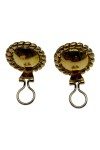 PAIRE DE CLIPS D'OREILLES PERLE DE MABÉ EN OR 18K