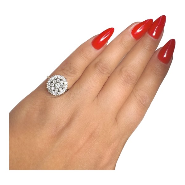 BAGUE RONDE DIAMANTS EN OR 18K