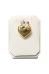 PENDENTIF COEUR BELIERE CROISEE DIAMANTS EN OR 18K