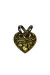 PENDENTIF COEUR BELIERE CROISEE DIAMANTS EN OR 18K