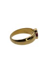 BAGUE JONC RUBIS ET DIAMANTS EN OR 18K