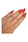 DEMI ALLIANCE DIAMANTS EN OR 18K