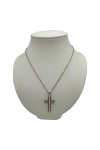 COLLIER PENDENTIF CROIX DIAMANTS ET SA CHAINE EN OR 18K