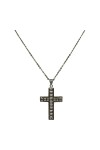 COLLIER PENDENTIF CROIX DIAMANTS ET SA CHAINE EN OR 18K