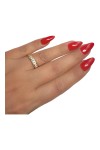 DEMI ALLIANCE DIAMANTS EN SERTI RAIL EN OR 18K