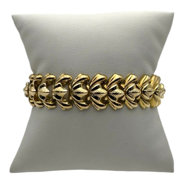 BRACELET GOURMETTE EN OR JAUNE 18K