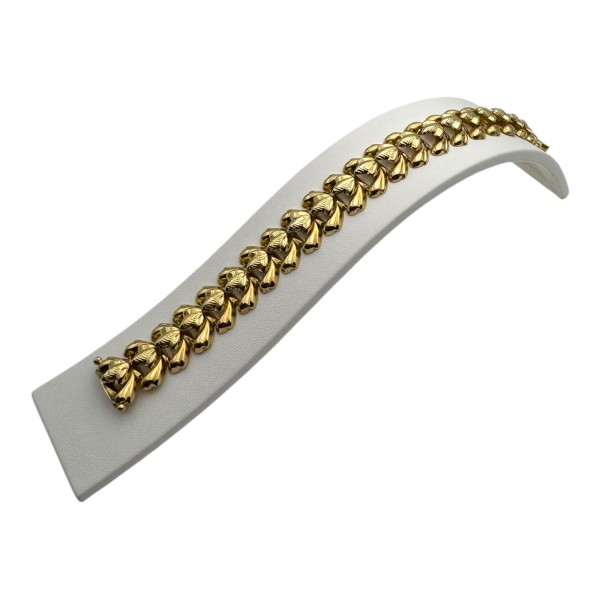 BRACELET GOURMETTE EN OR JAUNE 18K