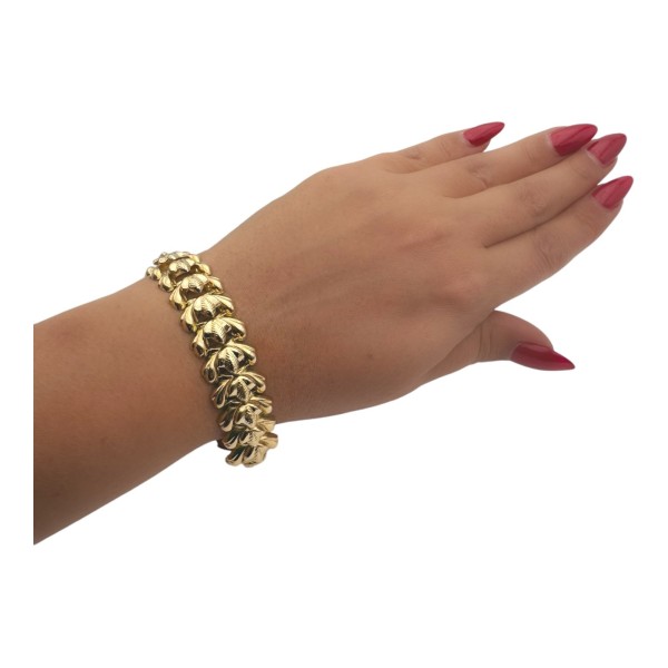 BRACELET GOURMETTE EN OR JAUNE 18K