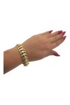 BRACELET GOURMETTE EN OR JAUNE 18K