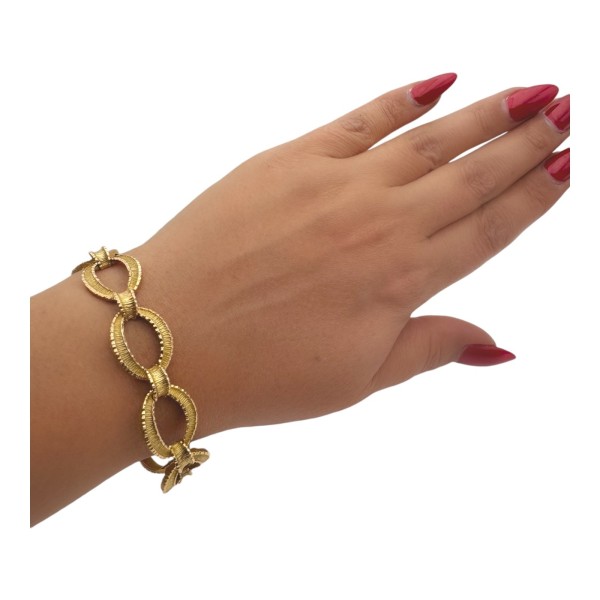 BRACELET MAILLONS OVALES EN OR 18K