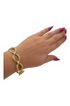 BRACELET MAILLONS OVALES EN OR 18K