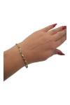 BRACELET LIGNE SAPHIRS ET DIAMANTS EN OR 18K