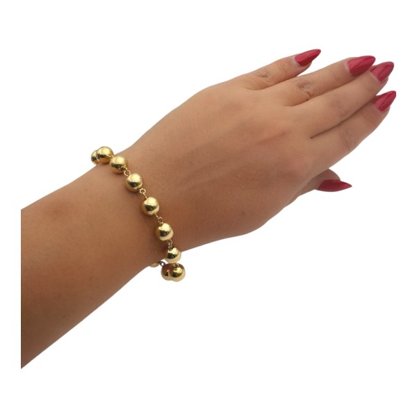 BRACELET BOULES EN OR JAUNE 18K