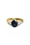 BAGUE SAPHIR ET DIAMANTS EN OR 18K