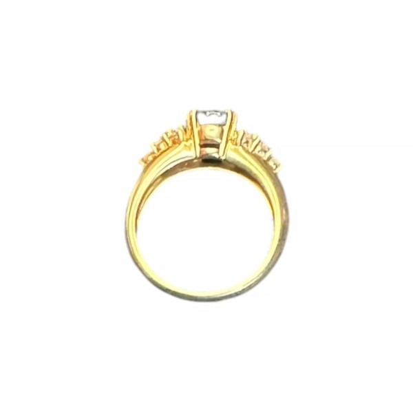 BAGUE SAPHIR ET DIAMANTS EN OR 18K