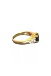 BAGUE SAPHIR ET DIAMANTS EN OR 18K