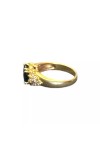 BAGUE SAPHIR ET DIAMANTS EN OR 18K