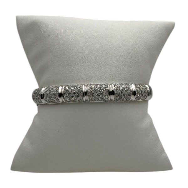 BRACELET RIGIDE OUVRANT DIAMANTS EN OR 18K