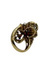 BAGUE OVALE IMPOSANTE RUBIS ET DIAMANTS EN OR 18K