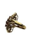 BAGUE OVALE IMPOSANTE RUBIS ET DIAMANTS EN OR 18K