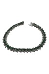 BRACELET LIGNE ÉMERAUDES ET DIAMANTS EN OR 18K