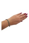 BRACELET LIGNE ÉMERAUDES ET DIAMANTS EN OR 18K