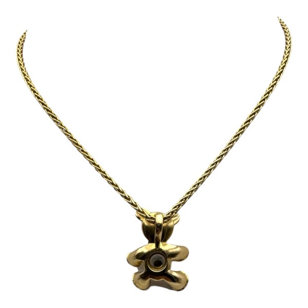 CHOPARD HAPPY DIAMONDS PENDENTIF OURSON DIAMANT ET SA CHAÎNE EN OR 18K