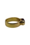 POIRAY : BAGUE ANNEAU ORNÉE D'UNE AMÉTHYSTE EN OR 18K
