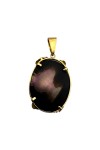 PENDENTIF CAMÉE SUR NACRE SAPHIR ET EMERAUDE EN OR 18K