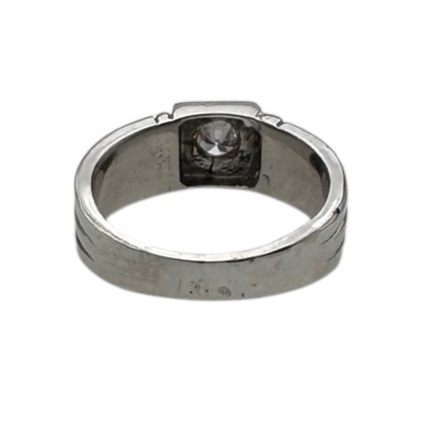 BAGUE SOLITAIRE UNISEXE DIAMANT EN OR 18K