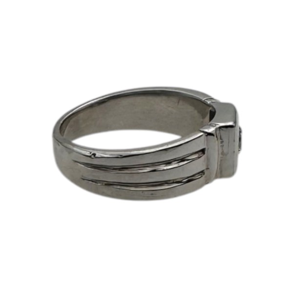 BAGUE SOLITAIRE UNISEXE DIAMANT EN OR 18K