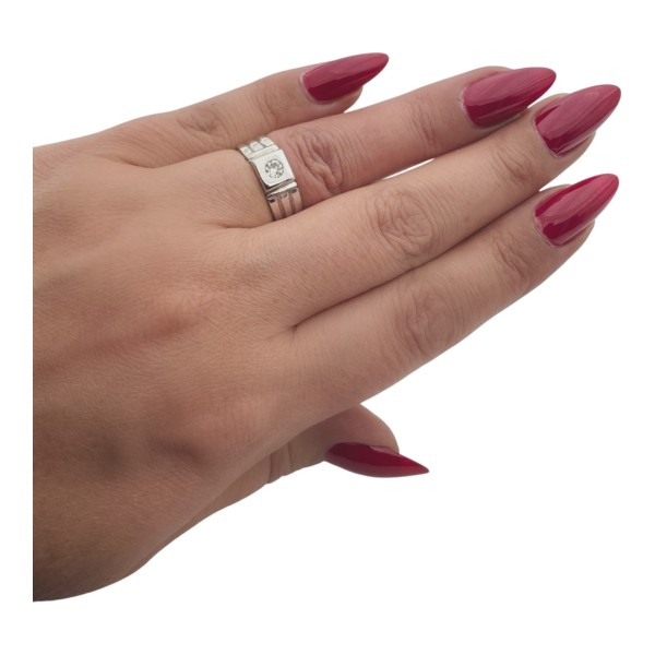 BAGUE SOLITAIRE UNISEXE DIAMANT EN OR 18K