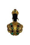 G. NARDI : CLIP DE REVERS BUSTE DE MAURE EN ONYX EN OR 18K